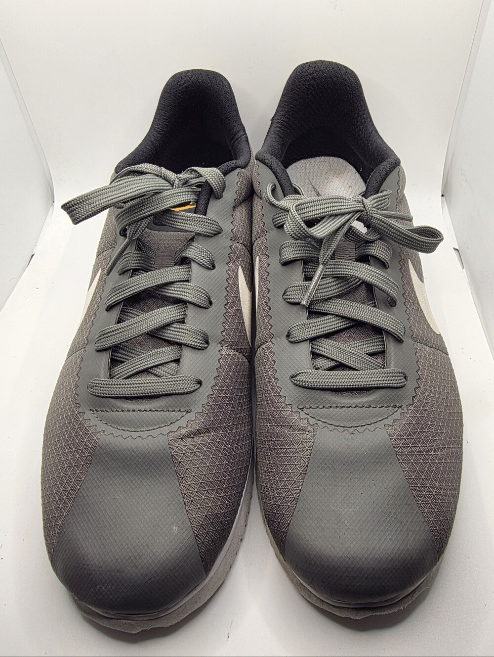 Nike Men's Sneakers in Dark Gray with White Swoosh